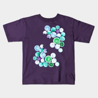 Light Blue Fruit Slices Kids T-Shirt